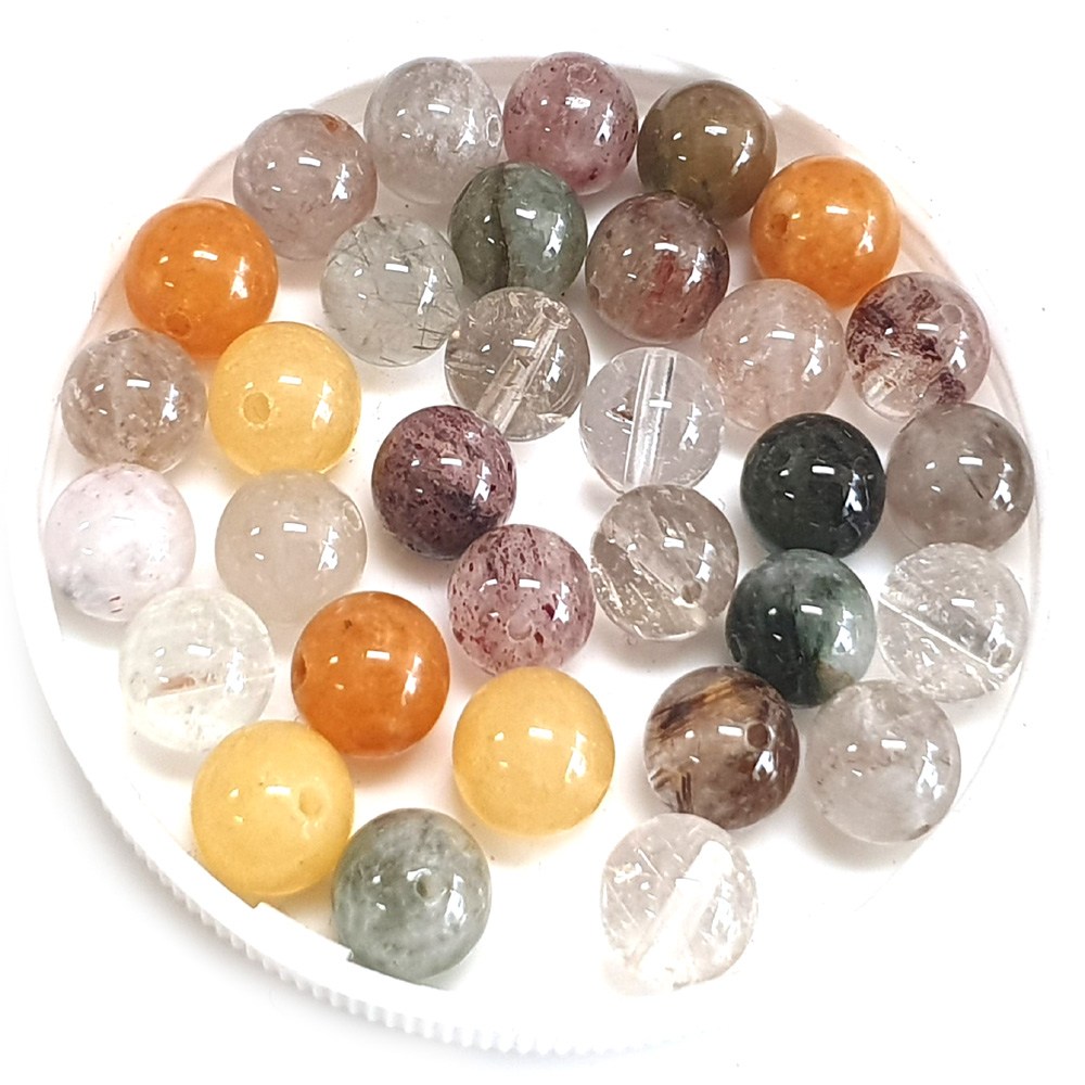 ALL 원석알 8mm 일반D 팔찌원석 한팩 25알 / 백수정 자수정 피치문스톤, 침수정 25,740원