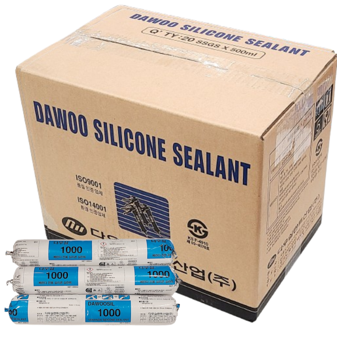 창틀용 실리콘 다우실 1000 소세지 창호 베란다 방수 , 연흑색 1박스 72,000원