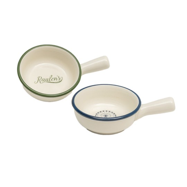 메종오브제 로렌스 런던 핸들 앞접시볼 2종 세트, GREEN+BLUE, 1세트 42,900원