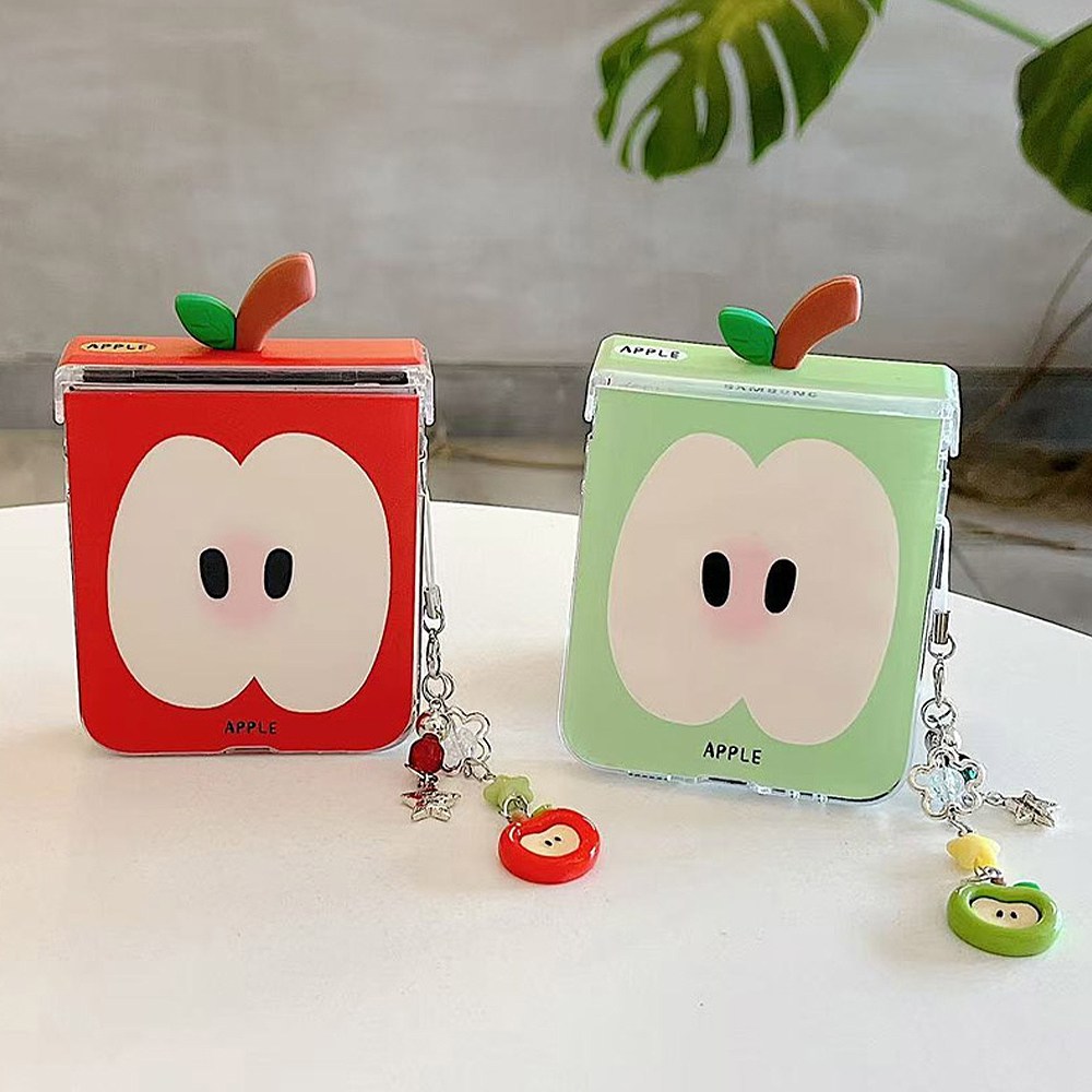 갤럭시 z플립 7 FE 6 5 4 3 귀여운 감성 커플 애플 사과 힌지 보호 키링 스트랩 지플립 제트플립 폰 케이스 10,600원