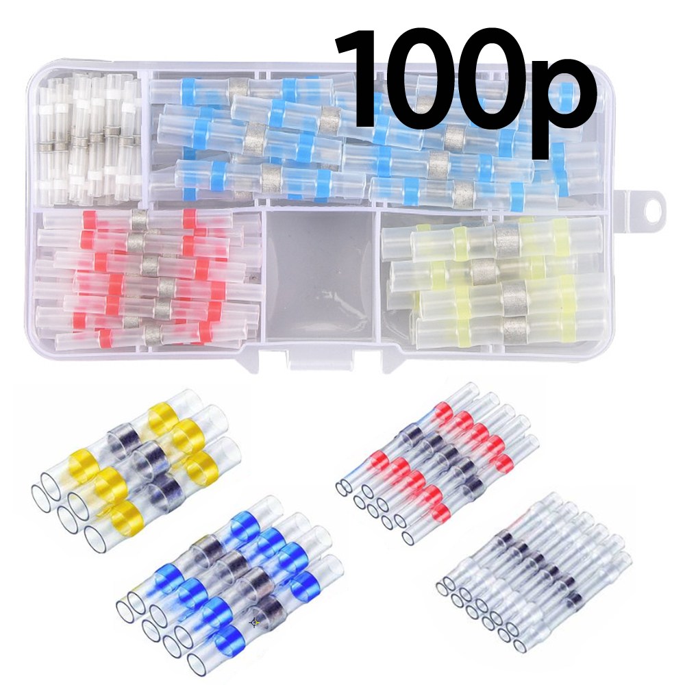 자동납땜 100p 열수축 튜브 방수 터미널 커넥터 전선연결 8,440원