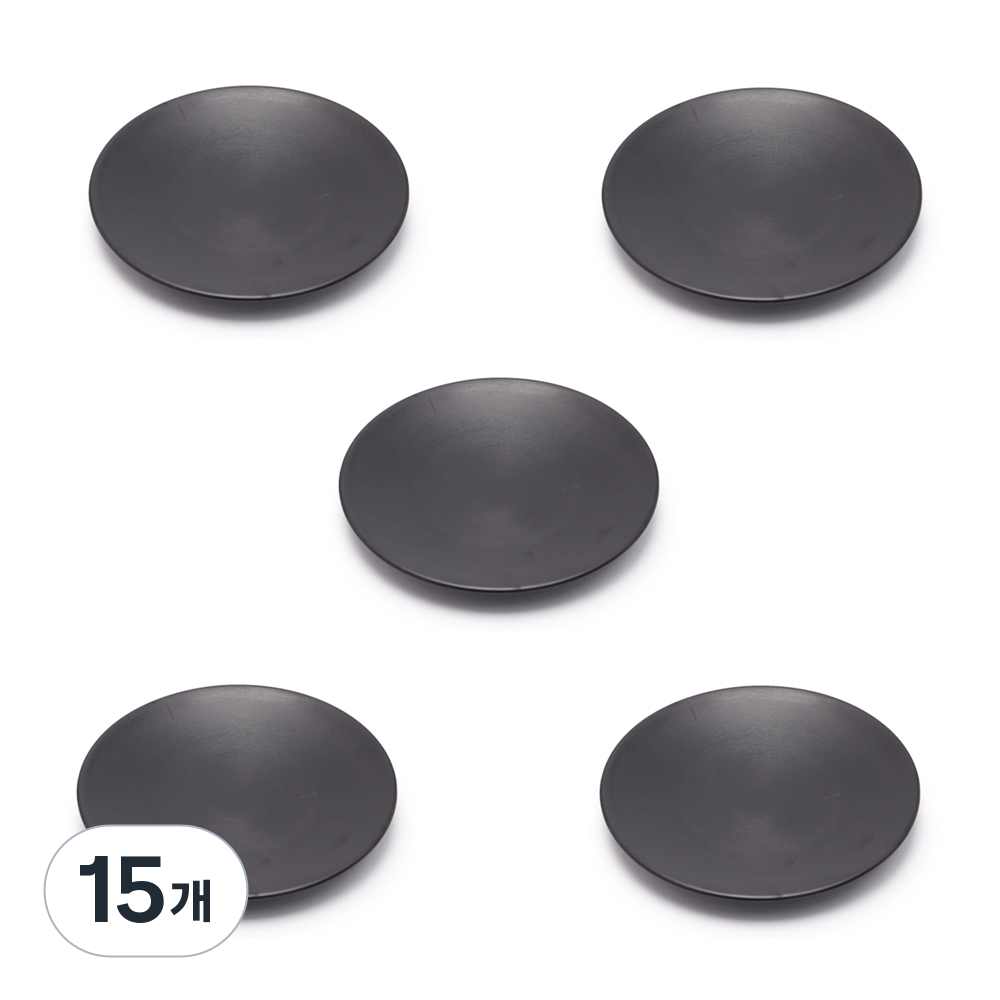 라이프초이스 블랙 멜라민 원형접시 그릇, 15개, 블랙 112,340원