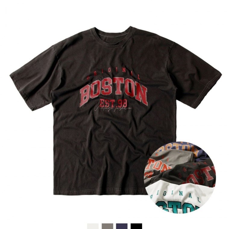 핑크 보부상오버핏 남녀공용 짐웨어 워싱반팔티 국내생산 빈티지워싱 국산 커플티셔츠 66,010원