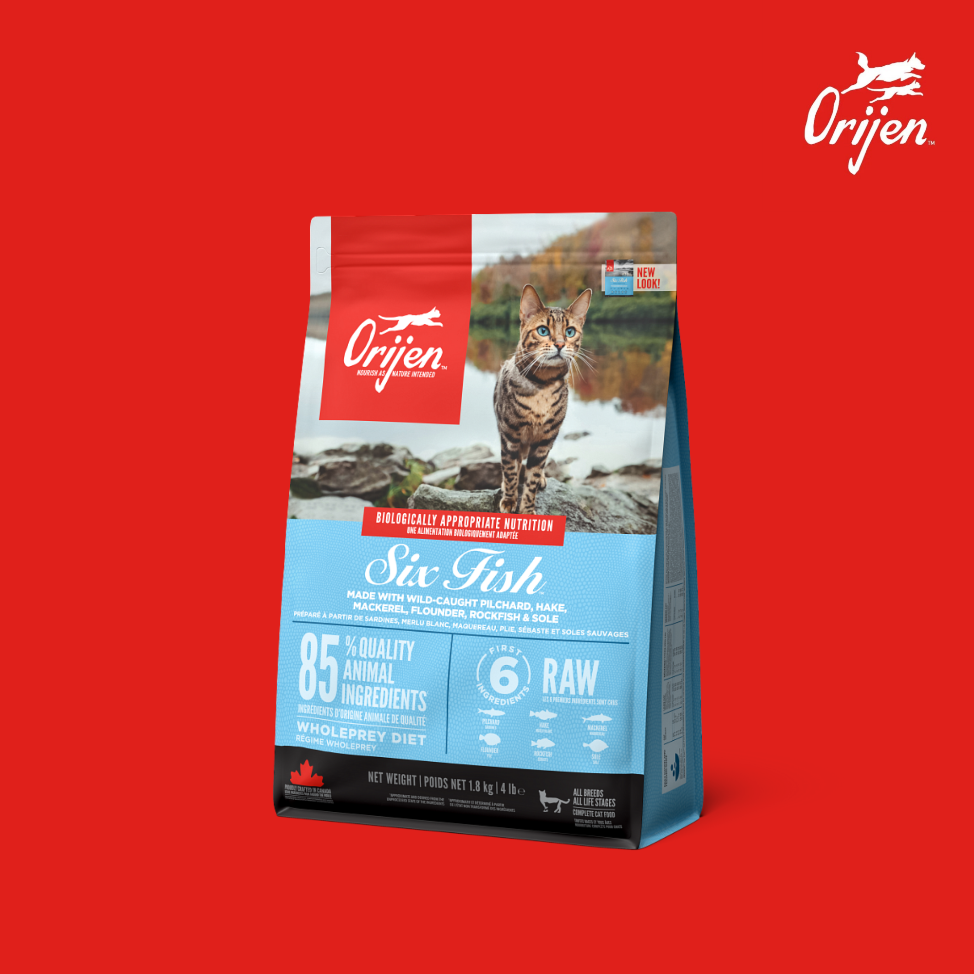 오리젠 식스피쉬 캣 고양이 건식사료, 1개, 1.8kg, 정어리 44,800원