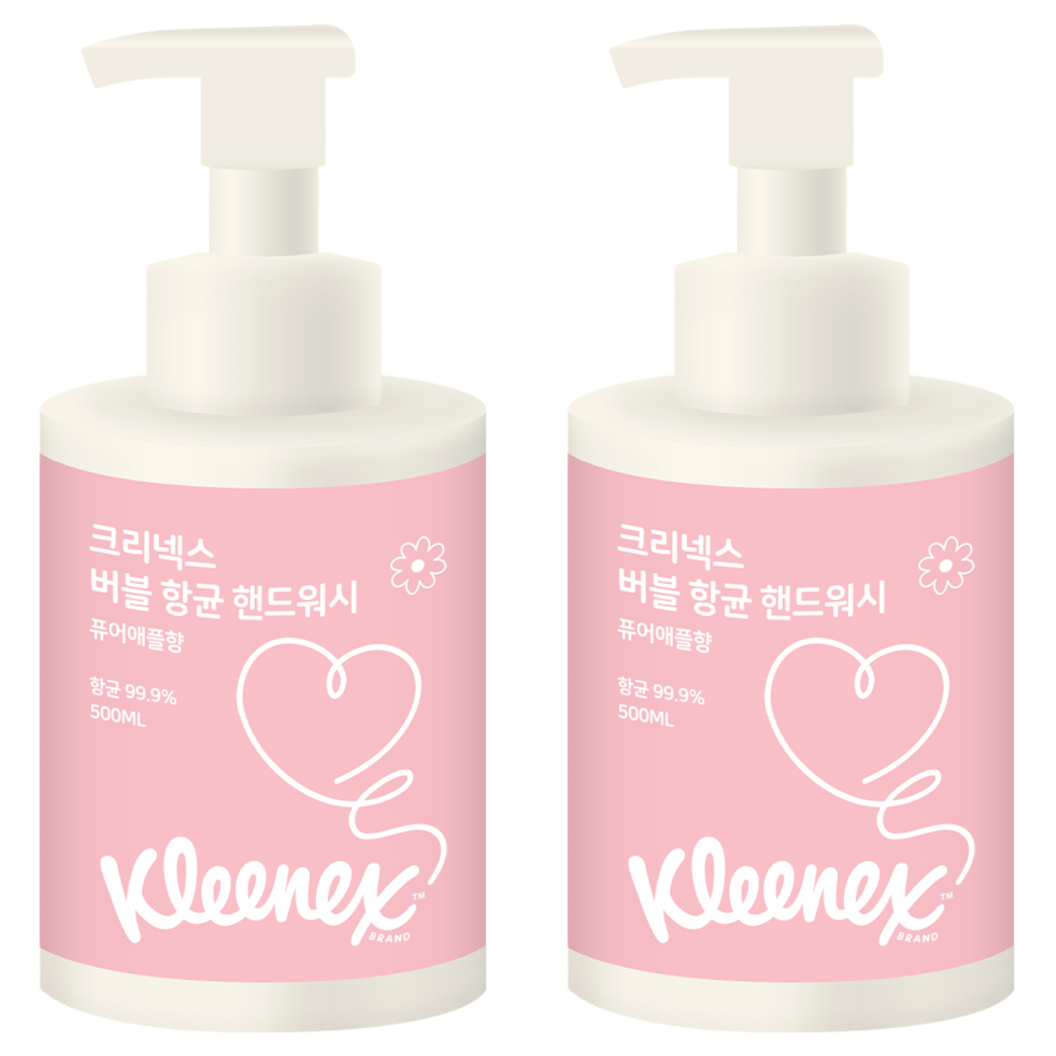 크리넥스 버블 핸드워시 퓨어애플향, 500ml, 2개 13,700원