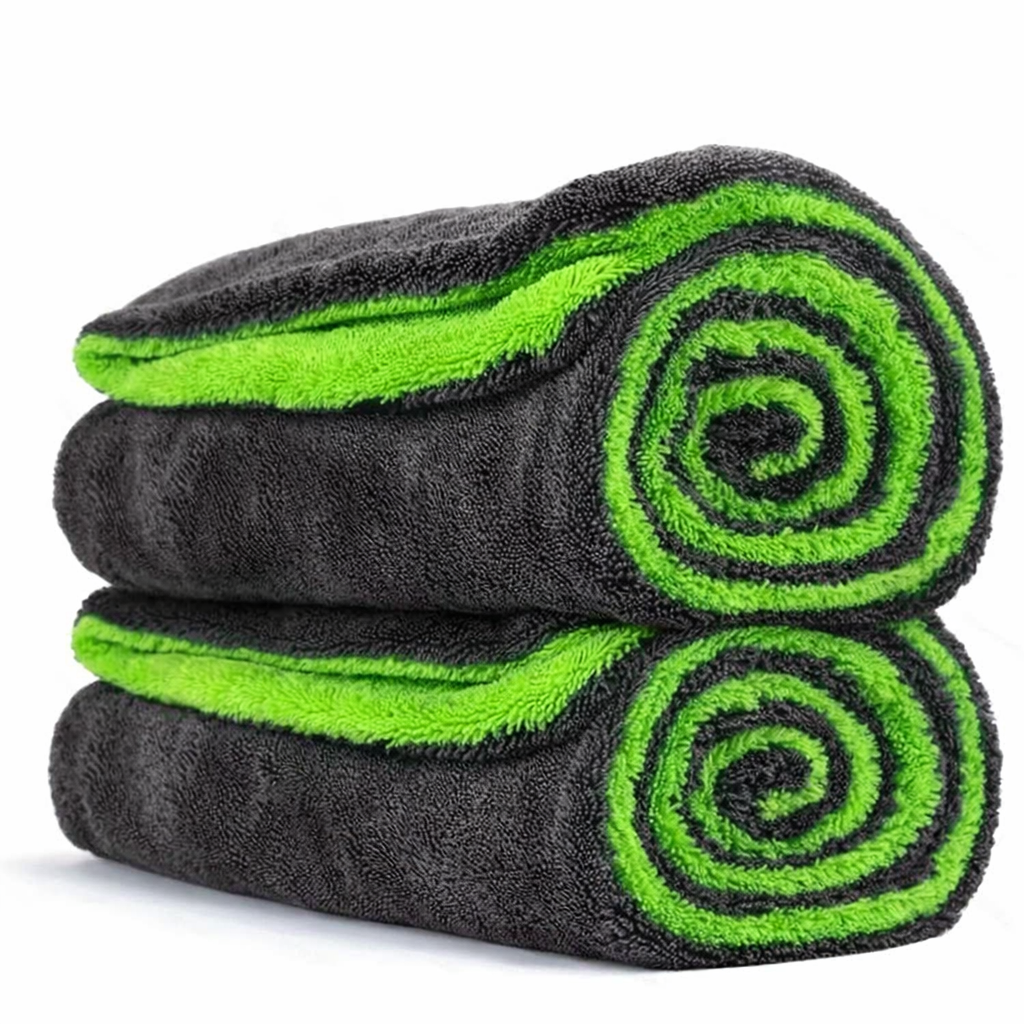 온느 프리미엄 극세사 양면 드라잉 세차타올 고중량 40 x 40 2매세트, 2개, 멜란지그린, 현재가 13,800원