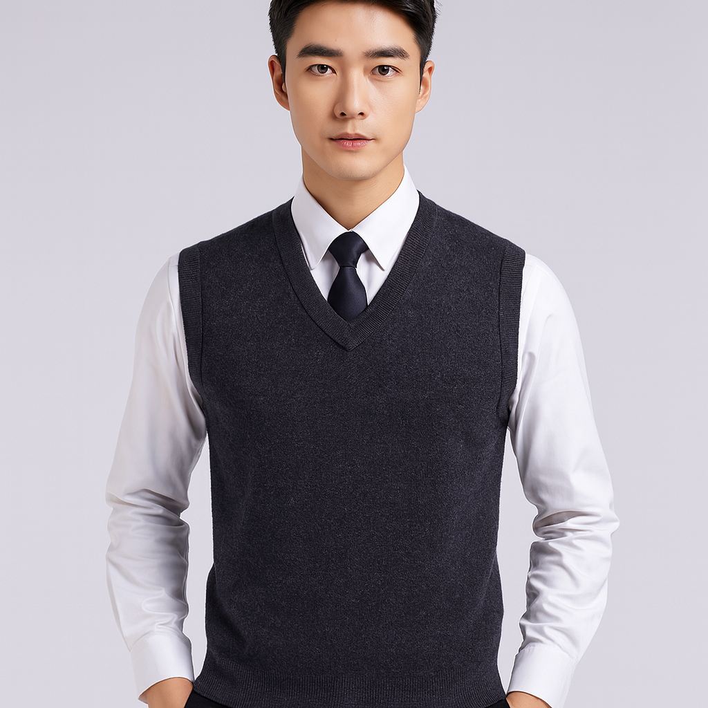 마인드재뉴에어리 남자 V넥 울 니트 베스트 조끼 21,000원