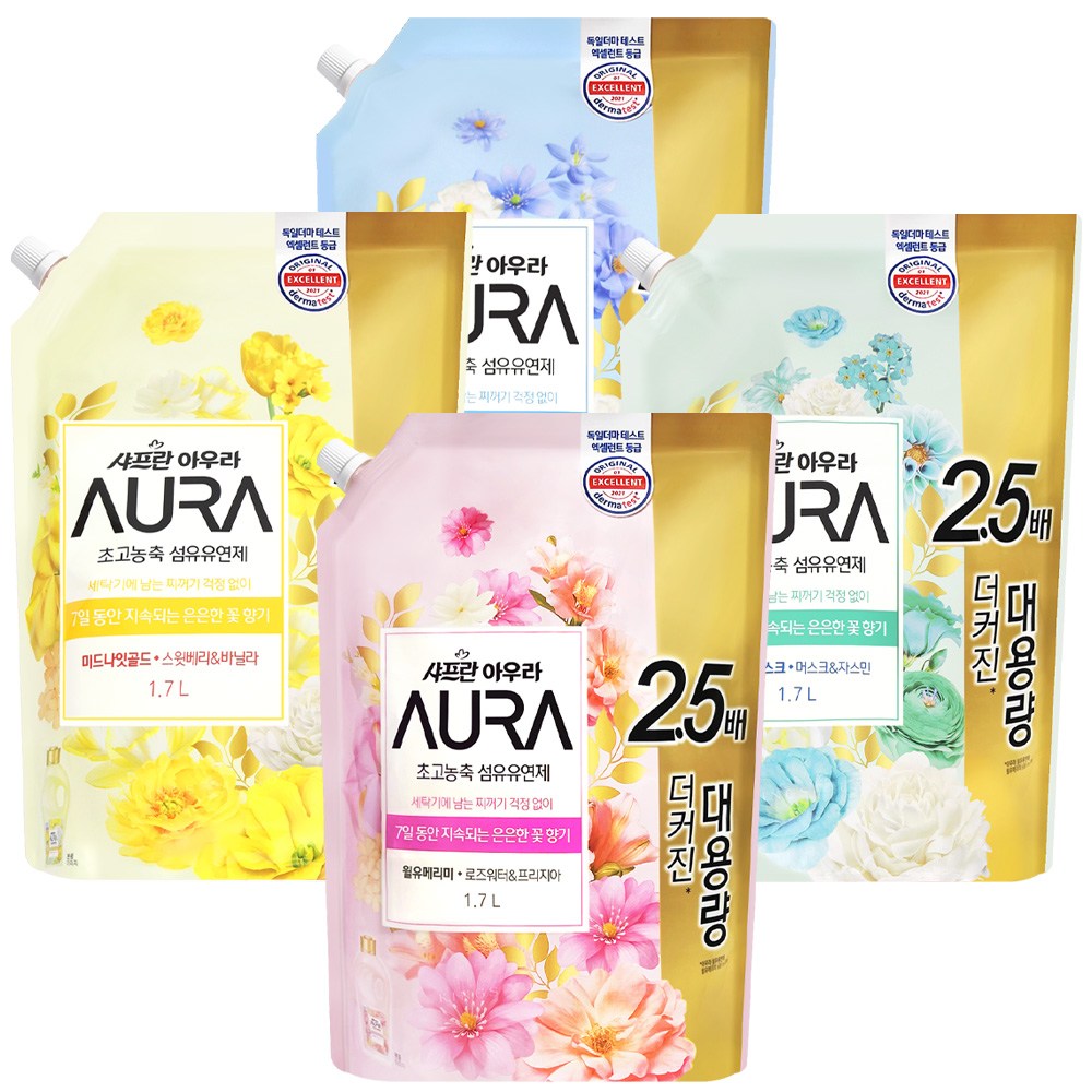 샤프란 AURA 리필 1.7L 4종 (윌유메리미+미드나잇+스모키+홀리데이) 24,840원