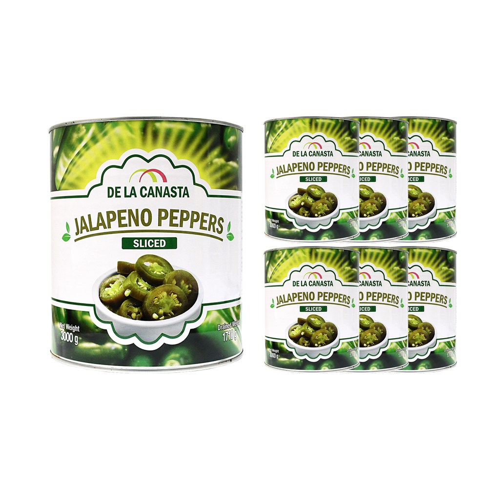 푸드올마켓_ 데라카나스타 할라페뇨 페퍼스 슬라이스 3kg 한박스 (3kg x 6ea) 45,190원