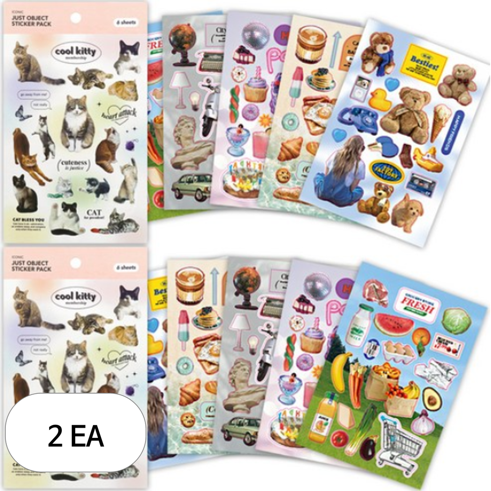 아이코닉 다꾸 데코 저스트 오브젝트 스티커팩 6종 + 6종 세트 44,610원