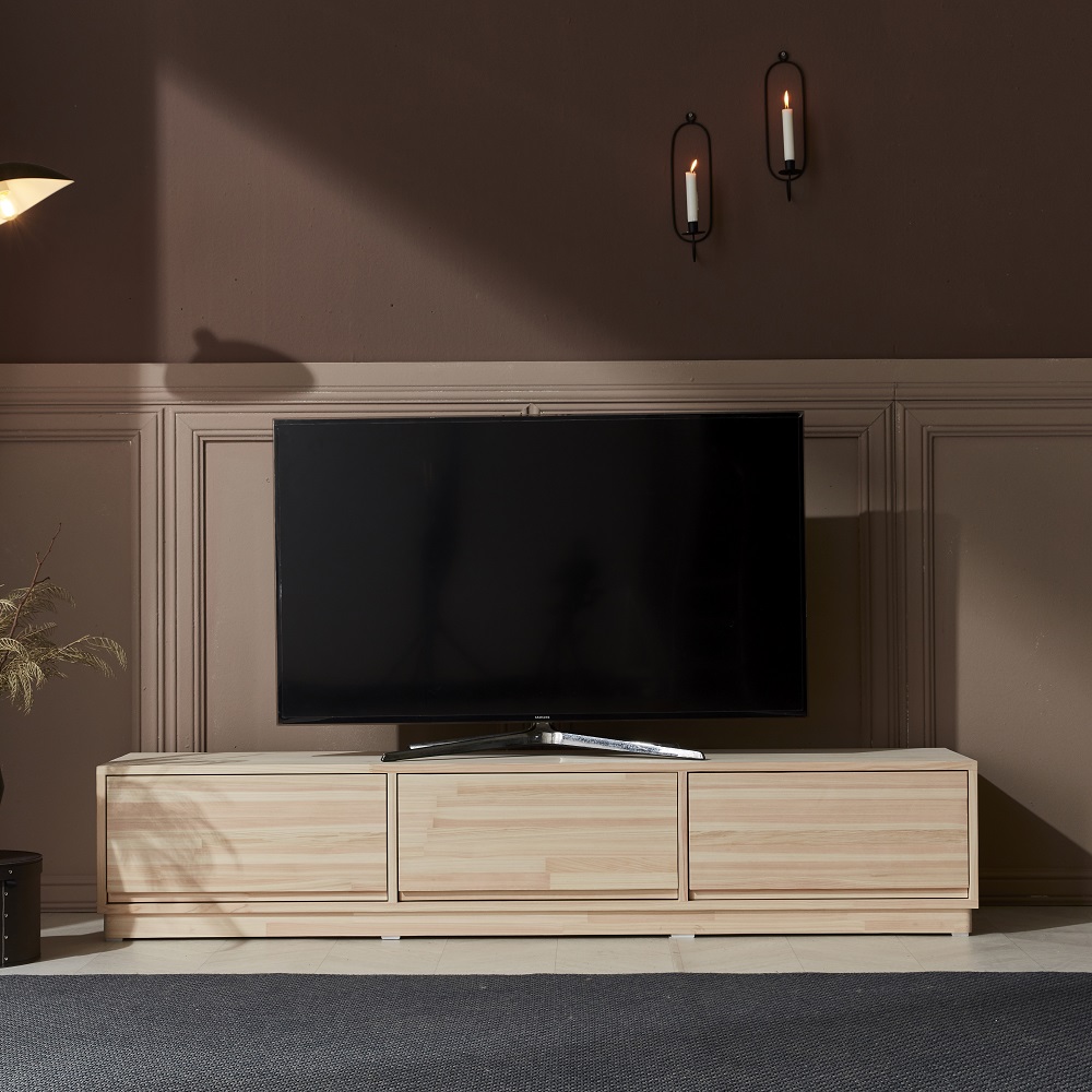 바르숲 한울 거실장 1800 장식장 800 서랍장 600 편백나무 원목 거실가구 티비다이 거실장 서랍장 수납장 장식장 인테리어, 베이지 720,000원