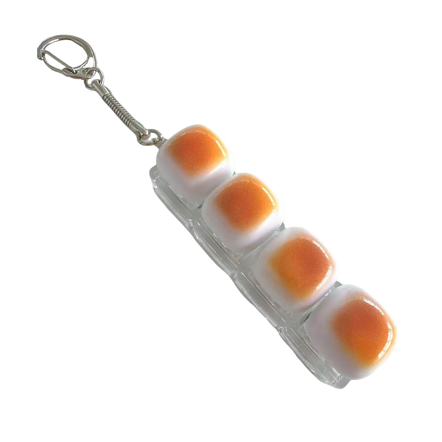 SUKI 캐러멜빵 키링 키보드 키캡 스트레스 풀기 열쇠고리, 1개, 4구캐러멜빵(직선형) 12,250원