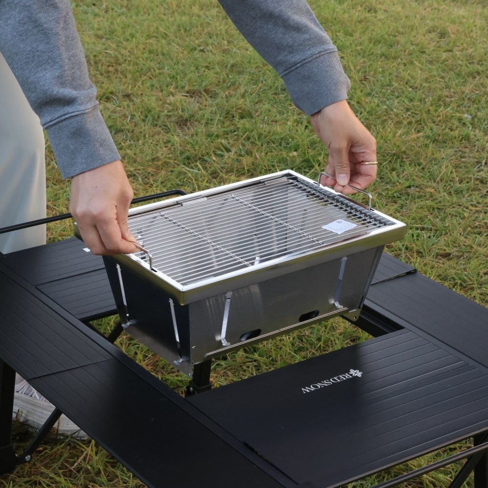 오렌지캠핑 IGT테이블 전용 대형 화로대 접이식 휴대용 숯불 바베큐 그릴 35,000원