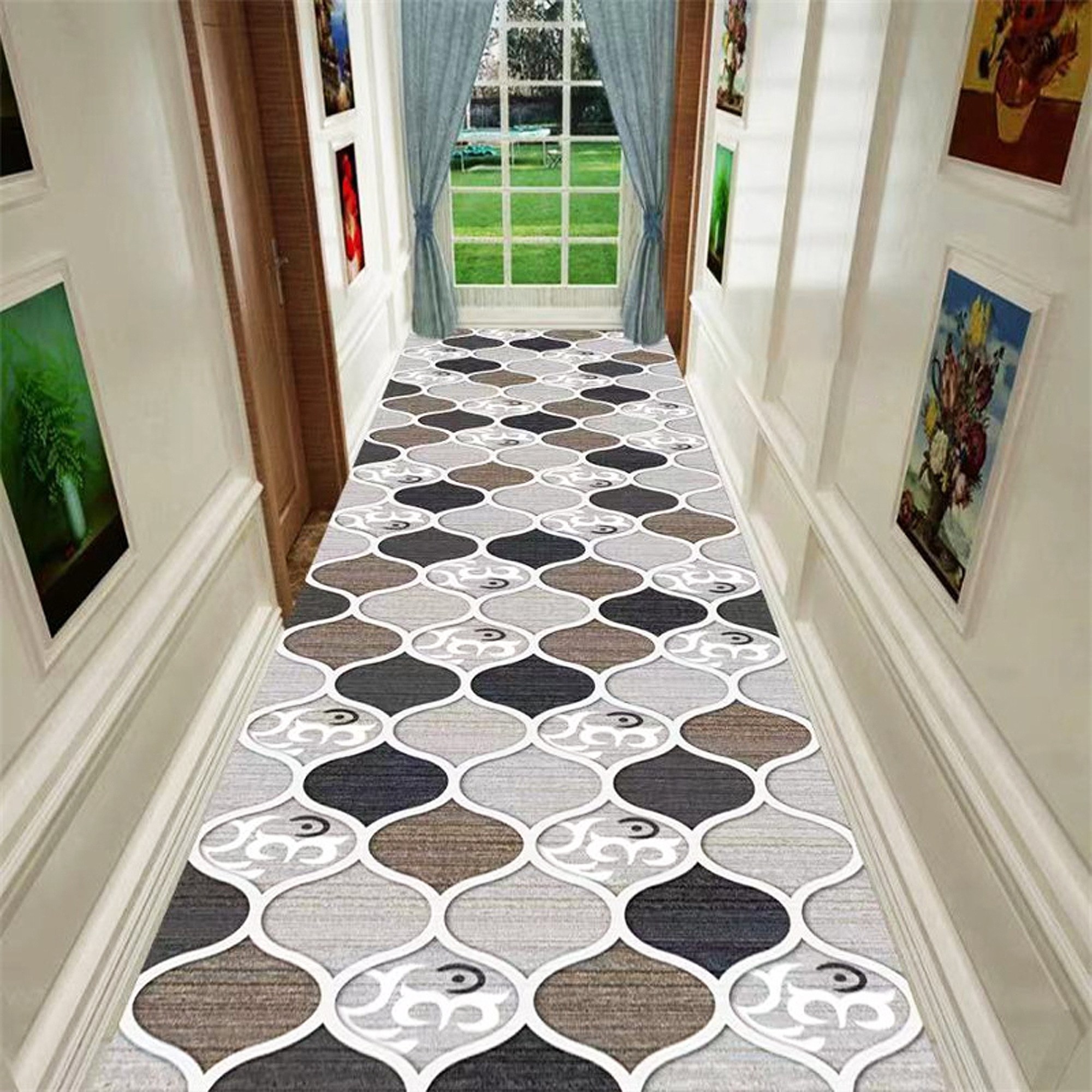 Fowod  북유럽 패턴 복도 카펫 롱카페트 미끄럼 방지 빨 수 24,900원