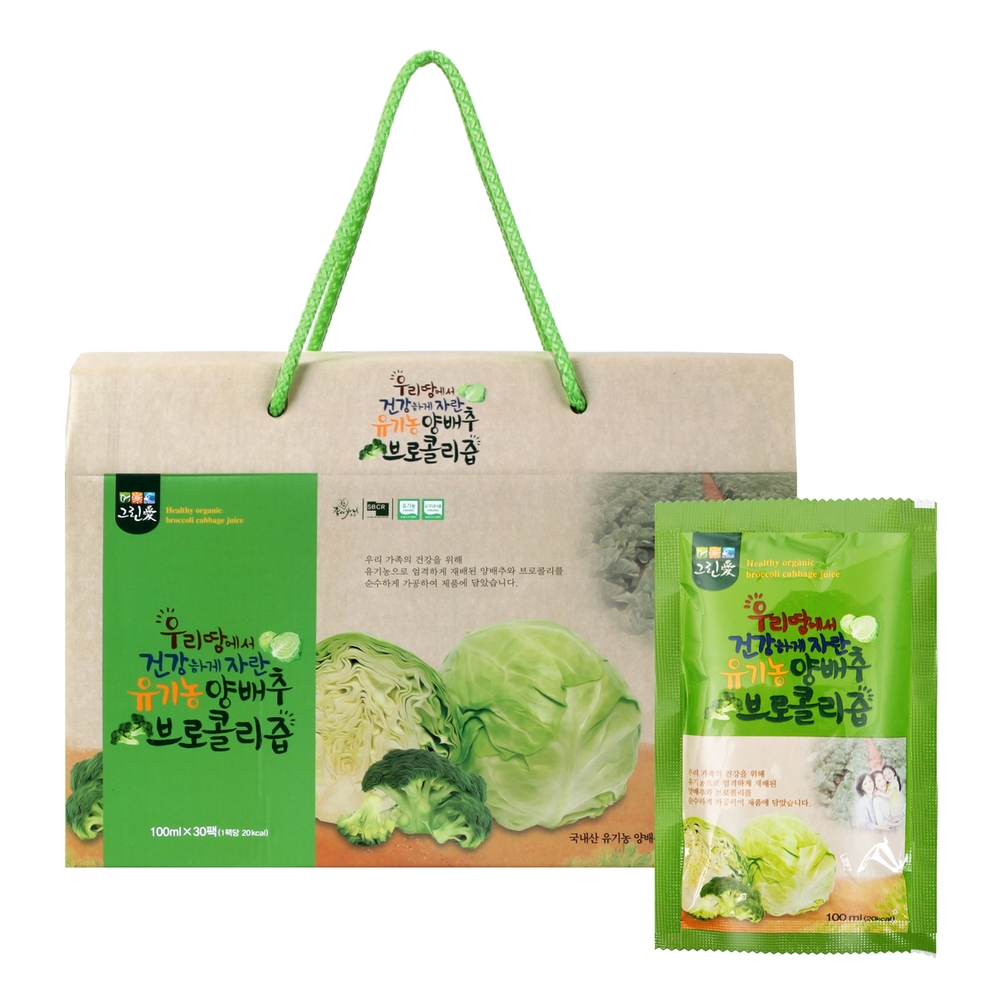 그린애 유기농 양배추 브로콜리즙, 1박스, 3L 22,490원