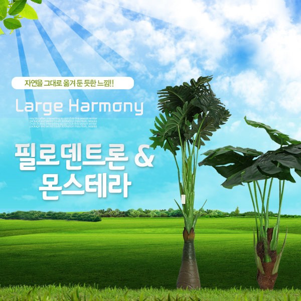 호가 대형조화 인테리어 실내조경 실내정원 화분 인조나무 몬스테라 조화나무 25,900원