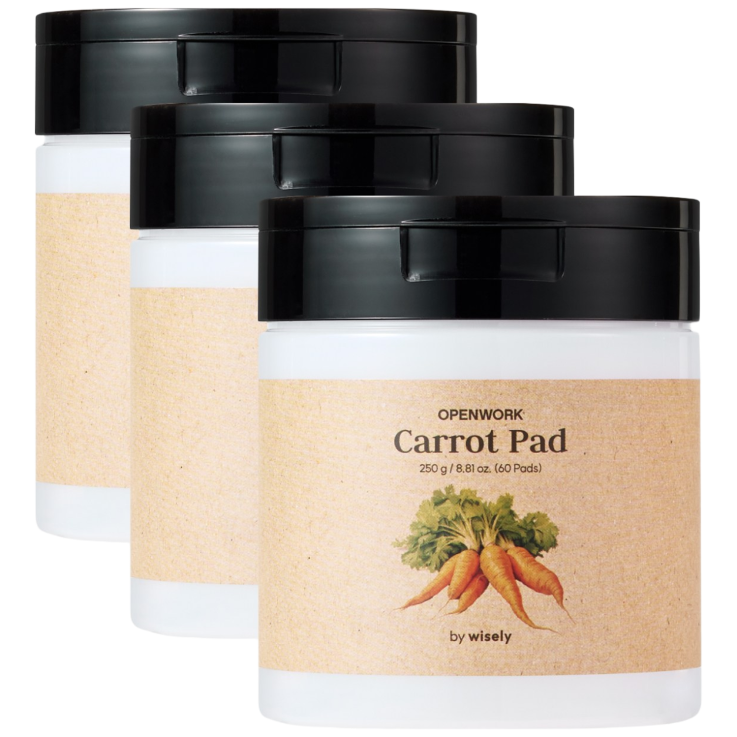 와이즐리 수분 진정 당근 토너 패드, 60매입, 3개 21,890원