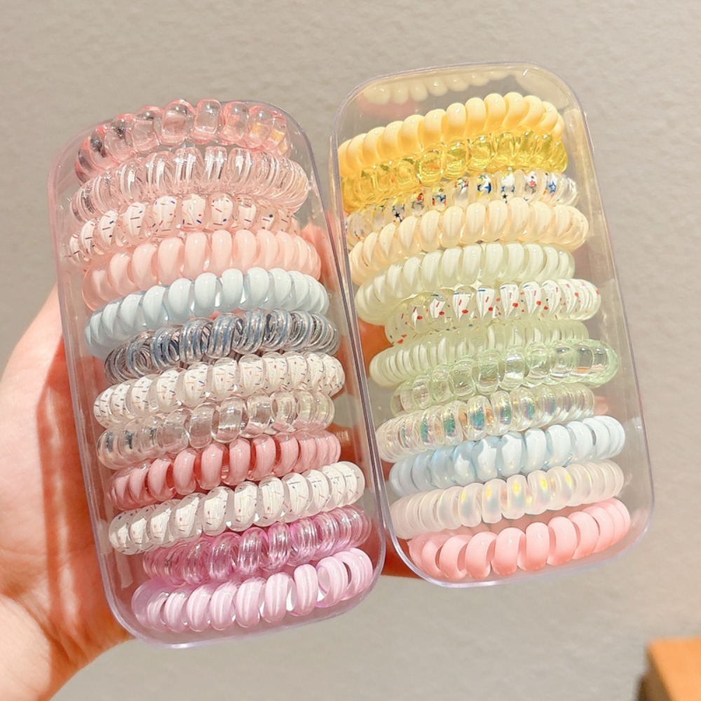 여성용 데일리 자국없는 스프링 머리끈 헤어끈 24종 세트 7,580원