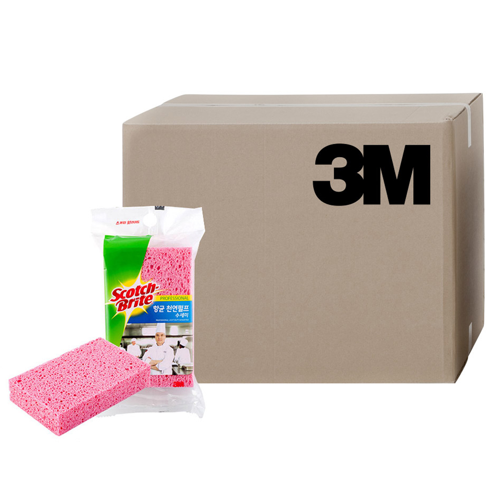 스카치브라이트 항균 천연펄프 수세미 핑크, 1개, 48개입 105,600원