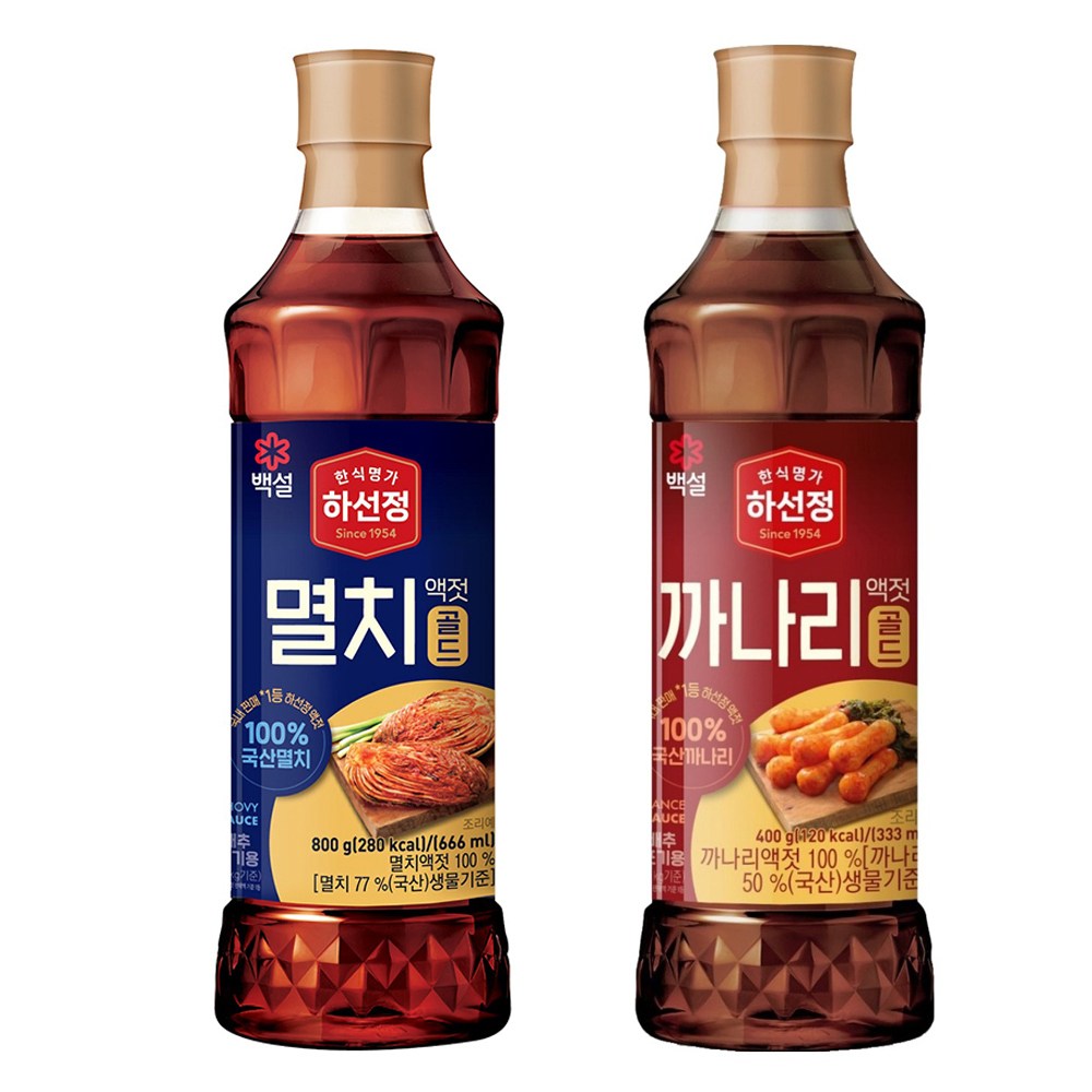 하선정 멸치액젓골드1 + 까나리액젓골드1, 1세트, 800g 13,070원