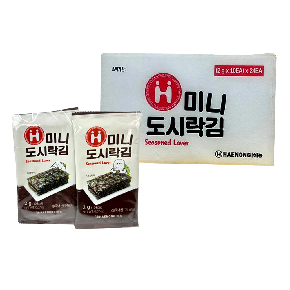 해농 미니 도시락김 240봉(2g) 480g 44,200원