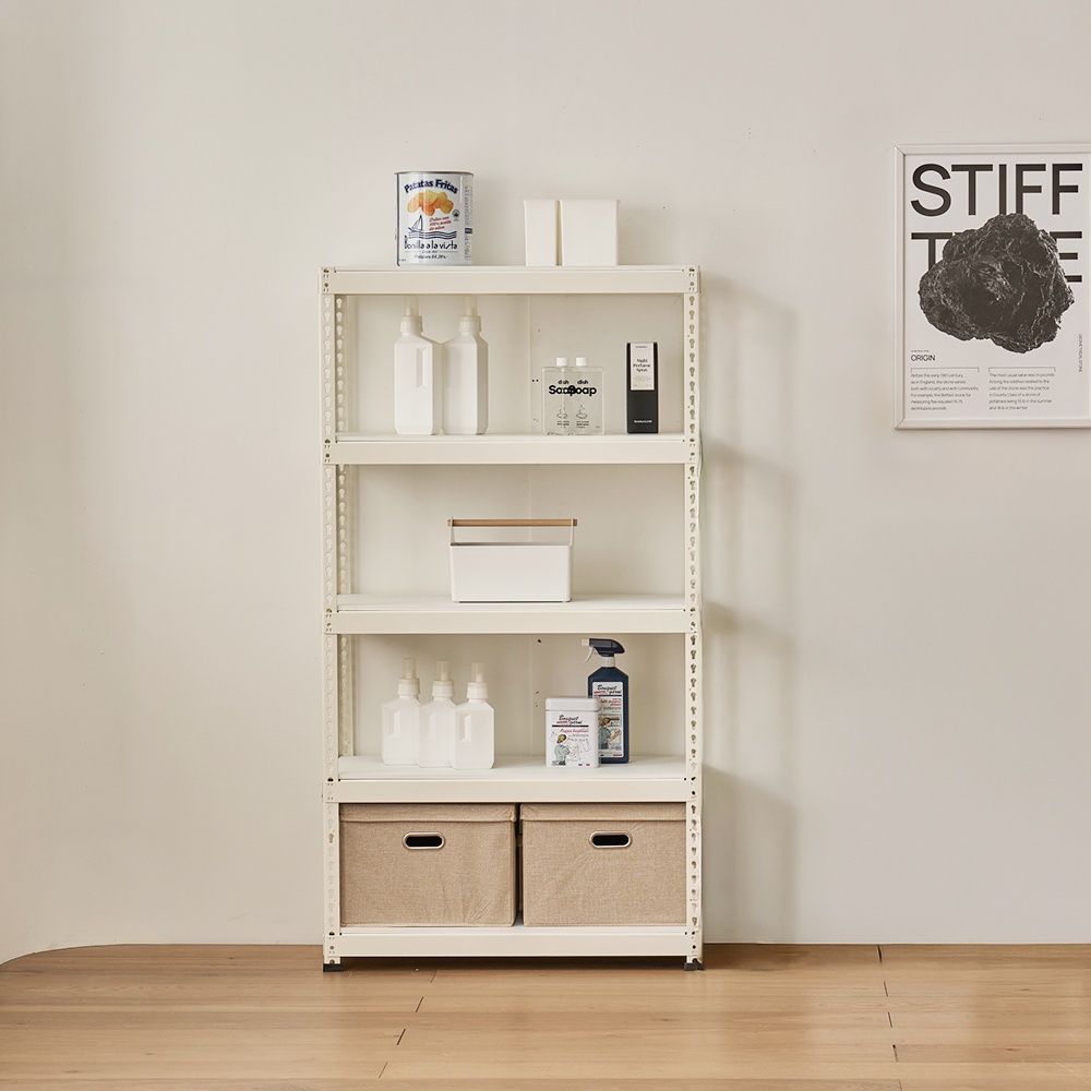 [MODERN HOUSE 중계점] [가구] 스탠다드 철제 조절식 다용도 선반 5단 W800 화이트  CF1326007 139,000원