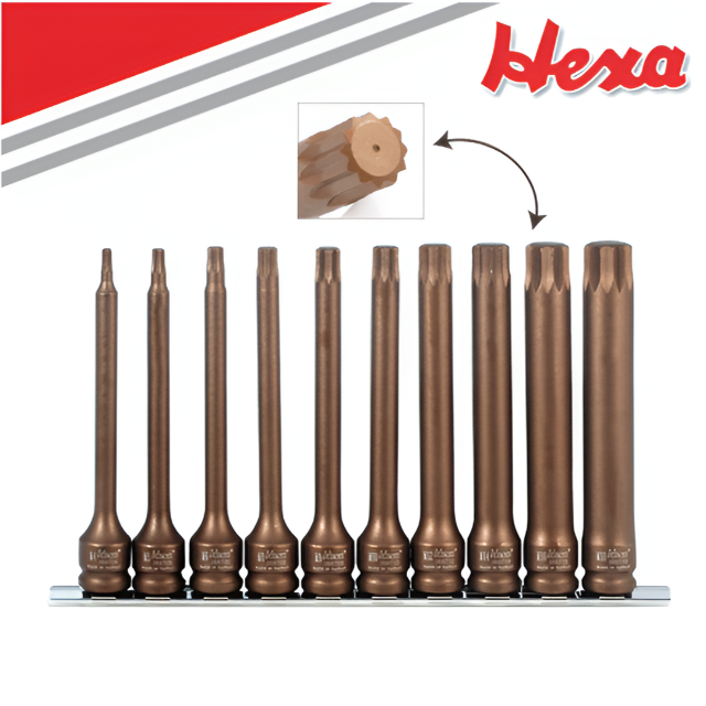 대만산HEXA 3/8임팩용 12각 롱 120L 헤드소켓세트 별소켓 T IS38120-10 72,000원