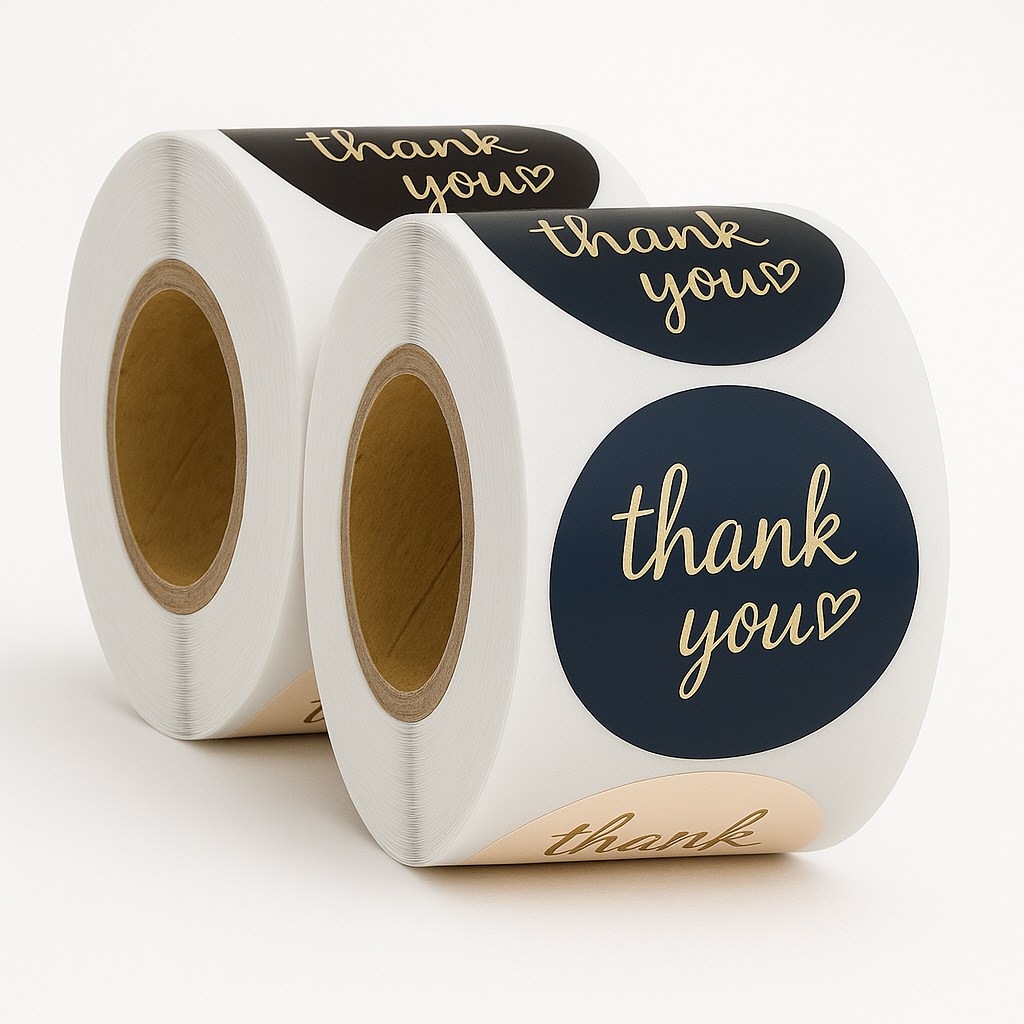 미니코지 감사 스티커 원형 4종 선물포장 롤형 데코 3.8cm 9,800원