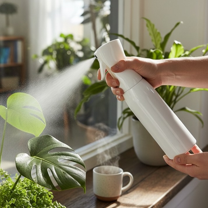 에어라파 분무기 500ml 압축식 초미세 안개분사 연속분사가능, 화이트, 1개 7,000원