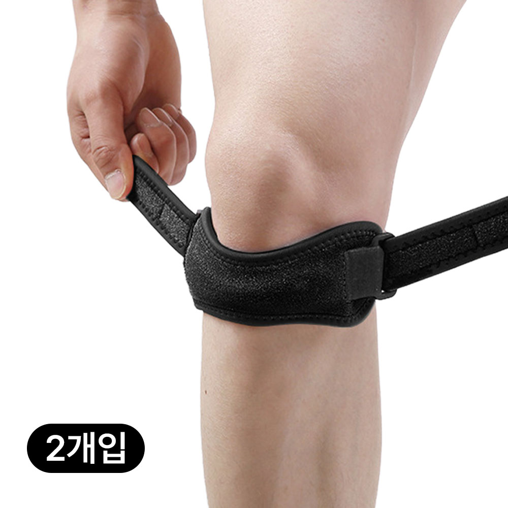 리보마 슬림형 고탄력 슬개골 무릎 보호대, 블랙, 2개 8,900원
