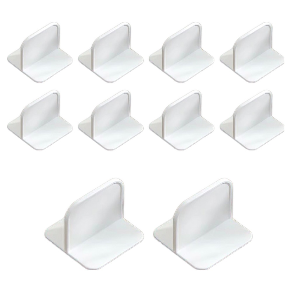 코히모 벽 고정 선반 가구 책장 받침 10p 5W0047, 화이트, 1세트 8,250원