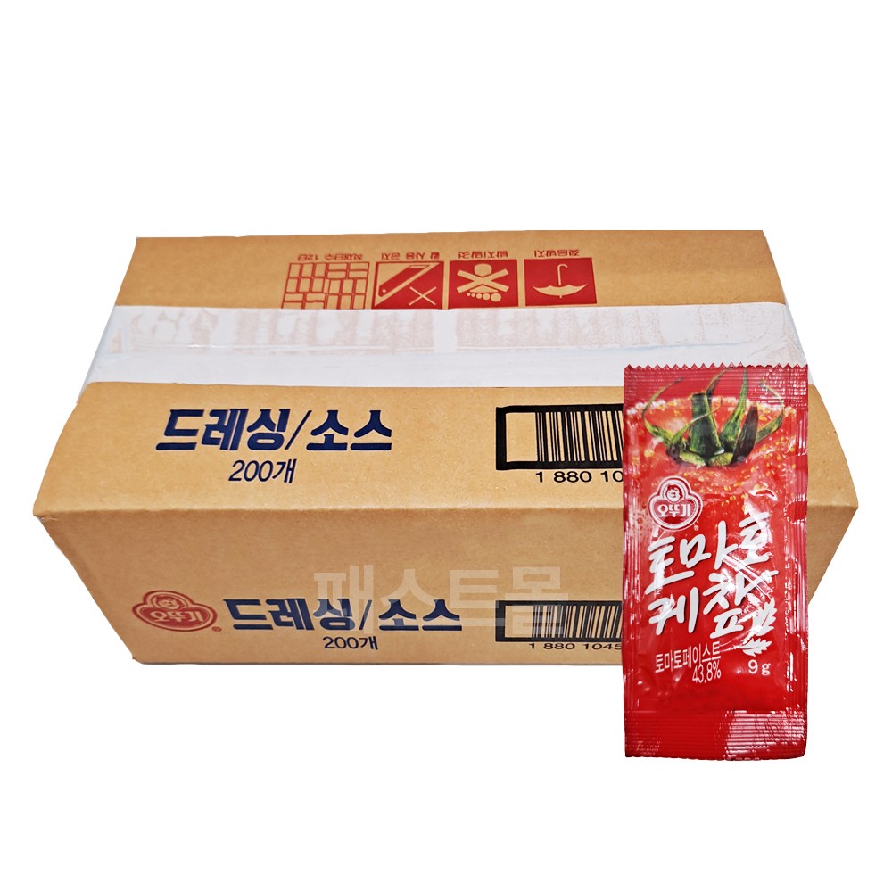 오뚜기 일회용 토마토 케찹, 9g, 200개 11,010원