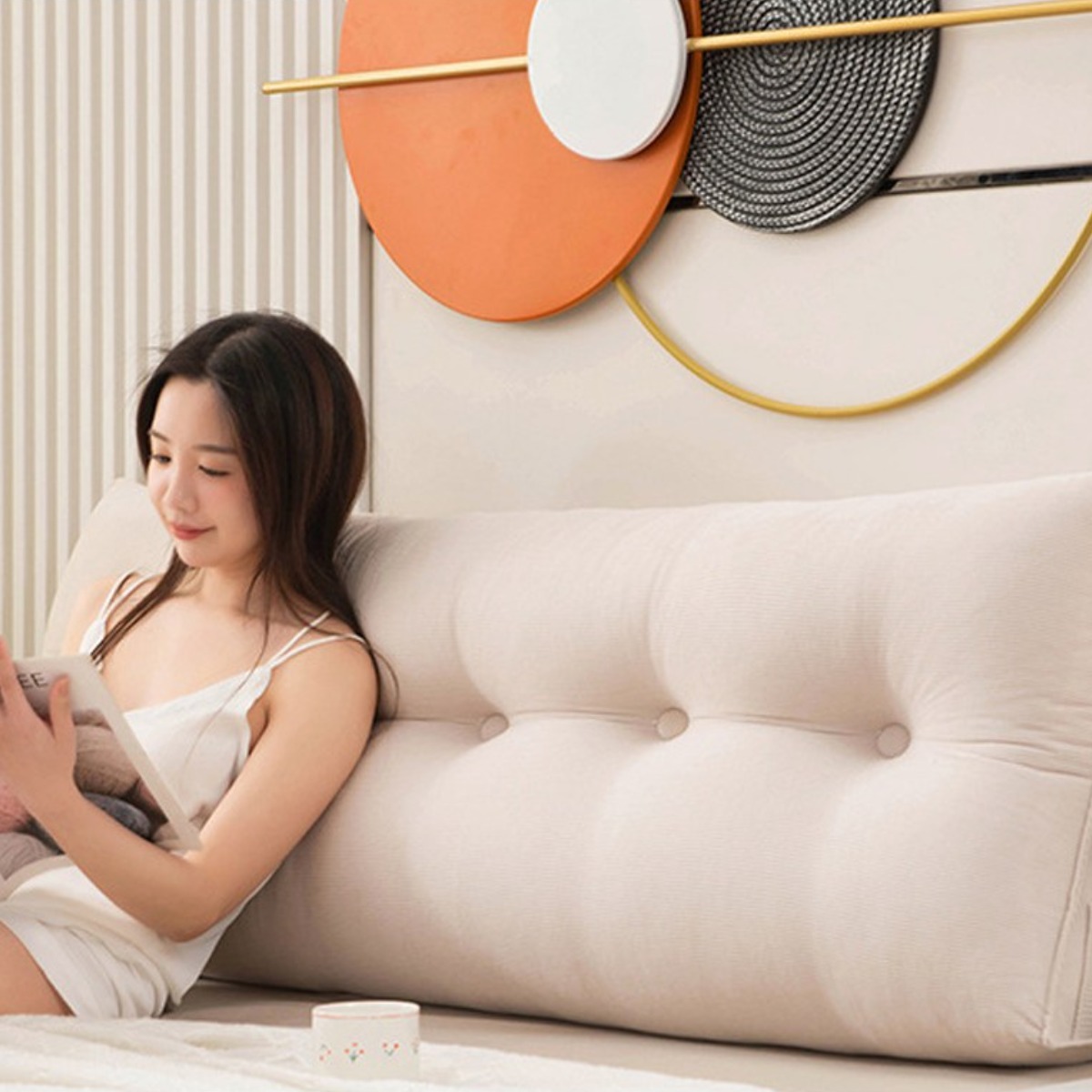 호가 코듀로이 삼각 등받이 쿠션/침대헤드 소파 쇼파 집순이 허리 47,900원