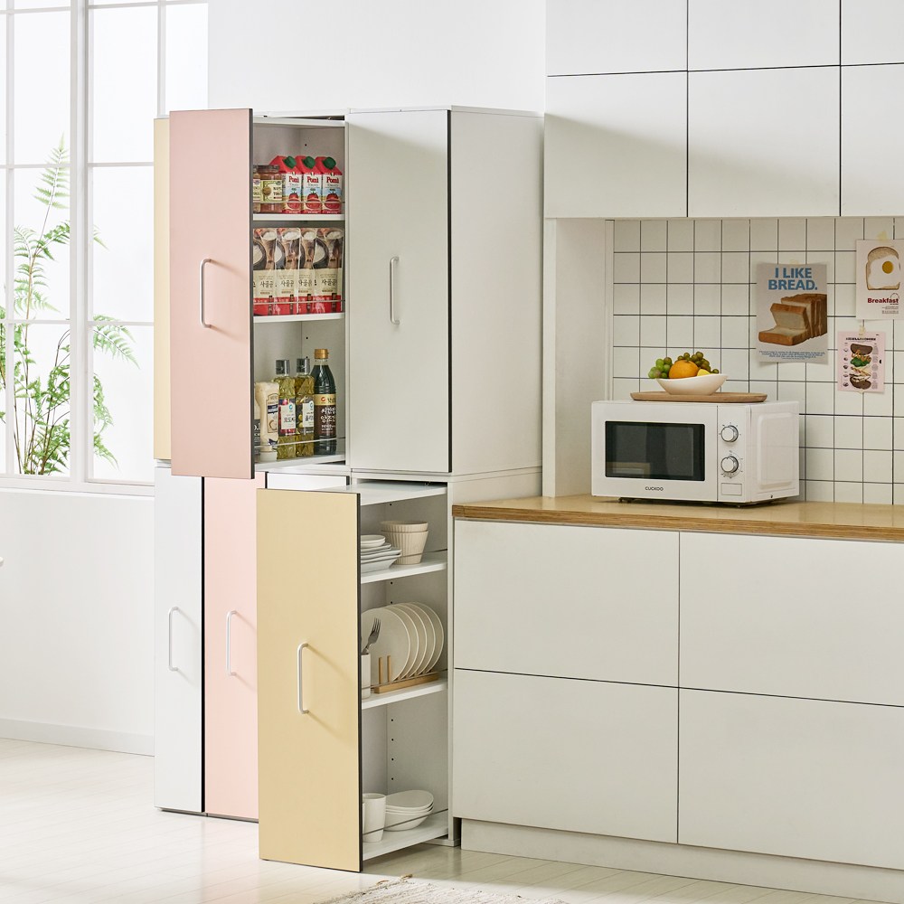 플라망 리브 슬라이딩 냉장고 틈새수납장 624 폭200 E형, 화이트(CS8203W0C) 89,000원