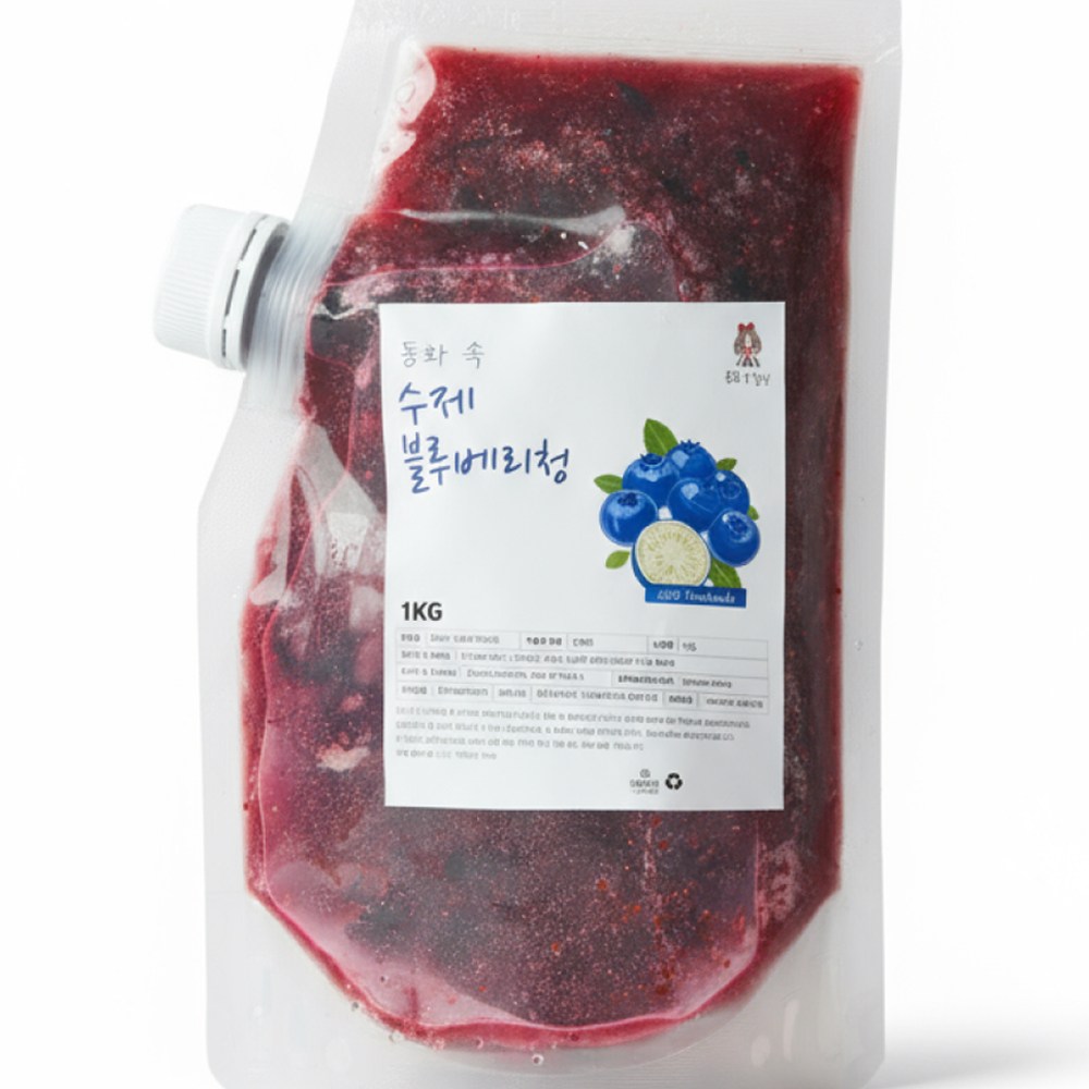 동화속 프리미엄 자일로스 홈카페 수제 블루베리청, 1개, 1개입, 1kg 19,890원