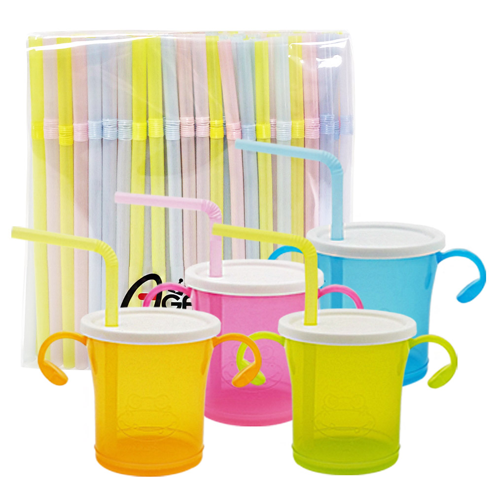 아가프라 빨대컵4p세트 빨대컵 전용 빨대200p / 세척이 쉬운 간편컵, 1세트, 핑크,블루,오렌지,그린 15,500원