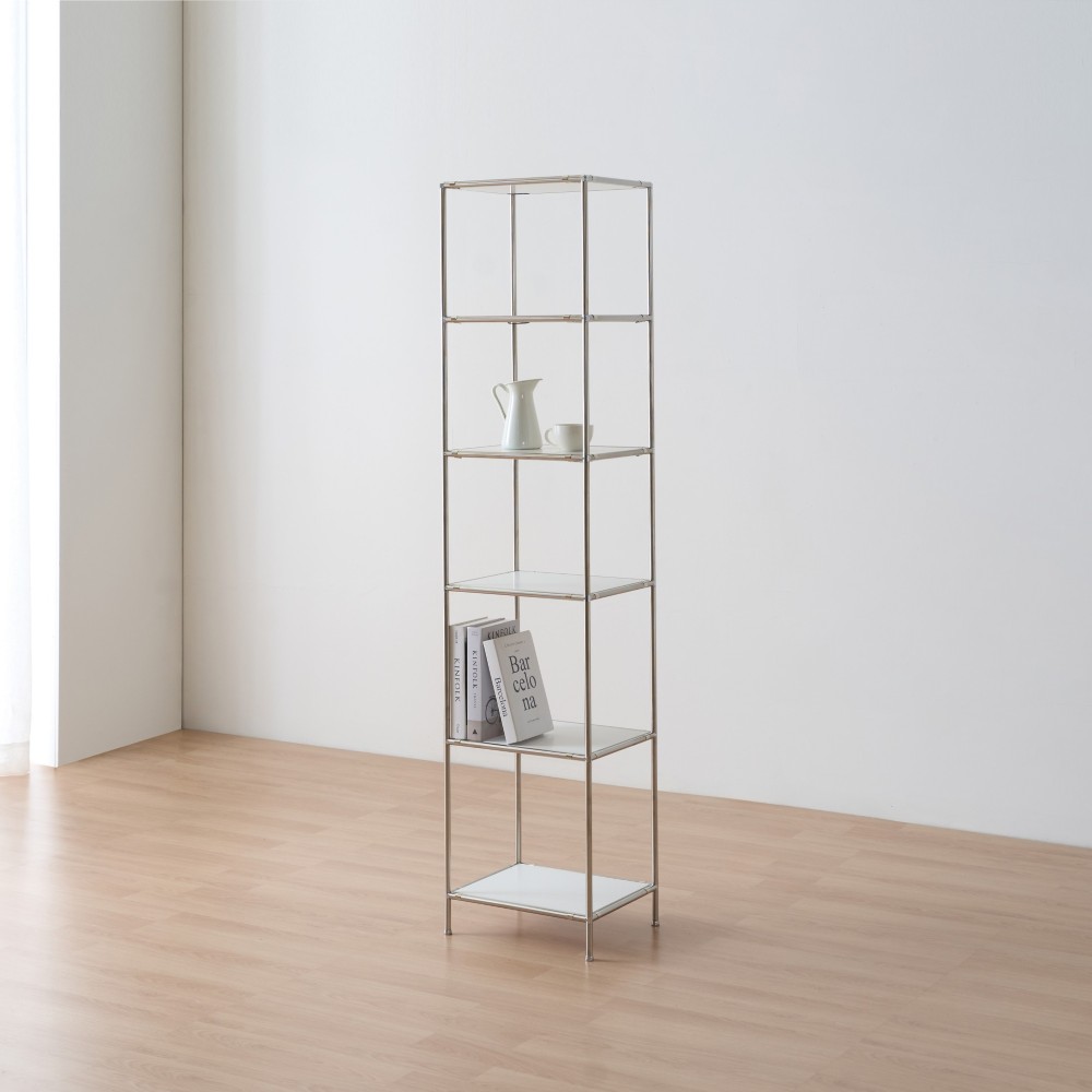 완제품 모듈 6단 선반 320 400 틈새장 미드센츄리 수납장 거실 침실 소파 진열장, 6단, 화이트 199,000원