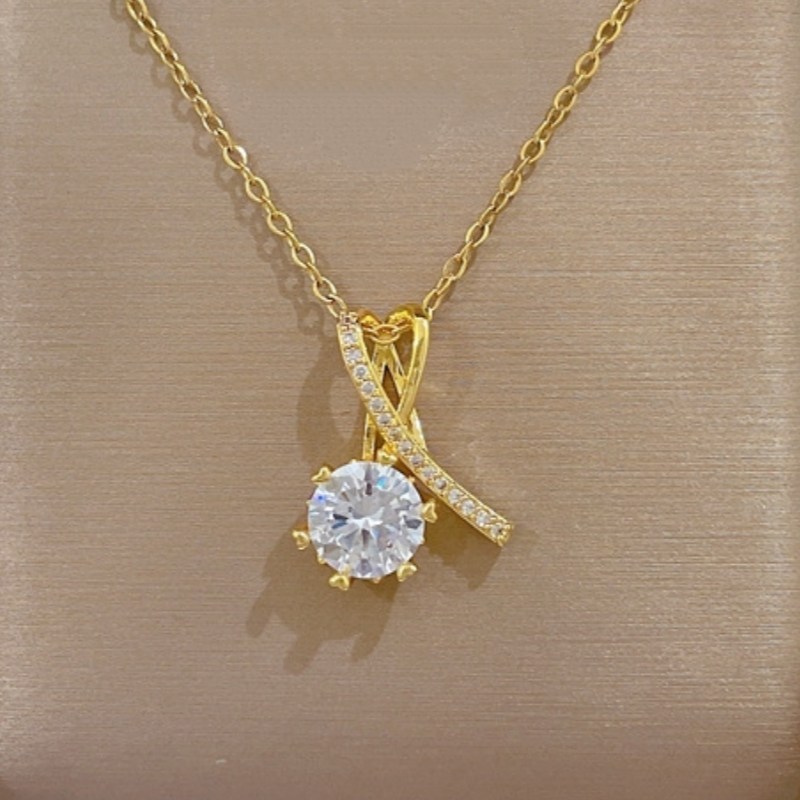 Seolvia 18K 도금 펜던트 목걸이 깔끔한 포인트 데일리 주얼리 ZSW-04 48,000원