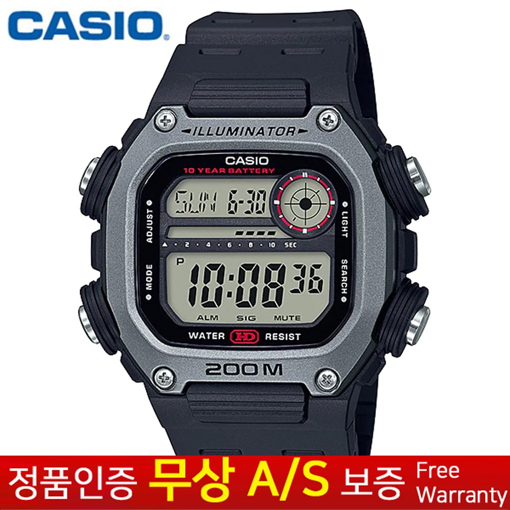 [CASIO 카시오][무상AS] 남성남자 우레탄밴드 스포츠아웃도어 월드타임 200M 방수 전자손목시계 DW-291H-1A 58,900원