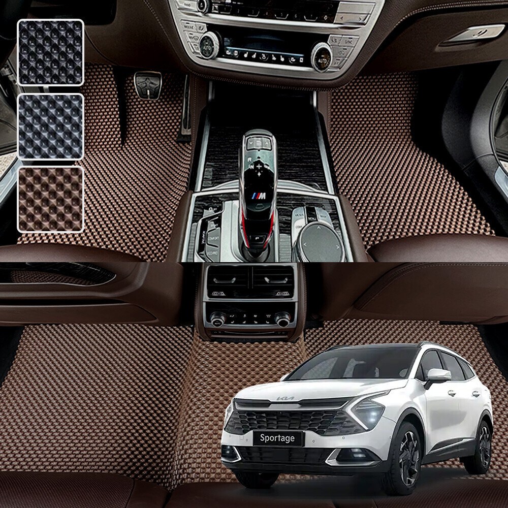 DXSOAUTO 스포티지 NQ5 전용 3D 엠보싱 차세대 고무매트 1열2열 세트, 블랙, 128_5 스포티지NQ5(LPG) 61,950원