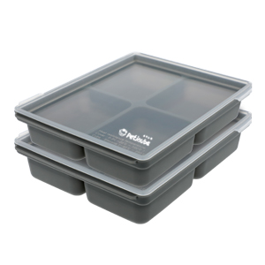 쁘띠누베 국내 제조 실리콘 이유식 냉동 용기 멀티 큐브 4구, GRAY, 2개 9,720원