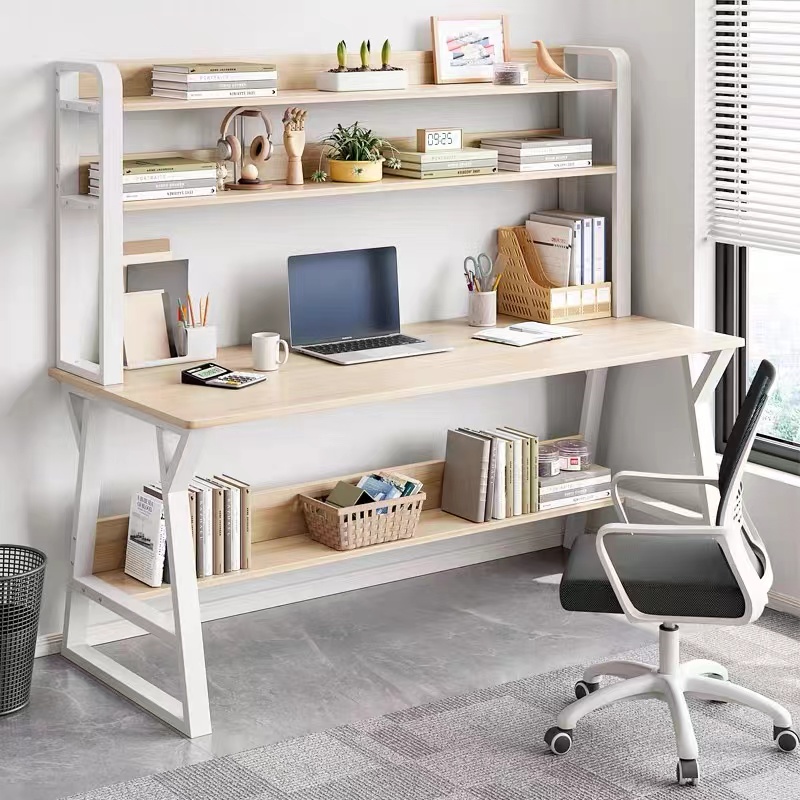 Kurua 다용도 철제 컴퓨터 사무용책상, 우드화이트 71,900원