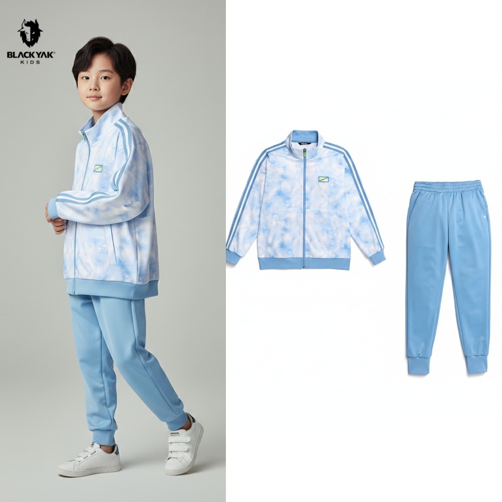 [백화점 출고] 블랙야크 키즈 상하복 세트 남아 그리니 집업 조거 팬츠 바지 블루 상하세트 108,500원