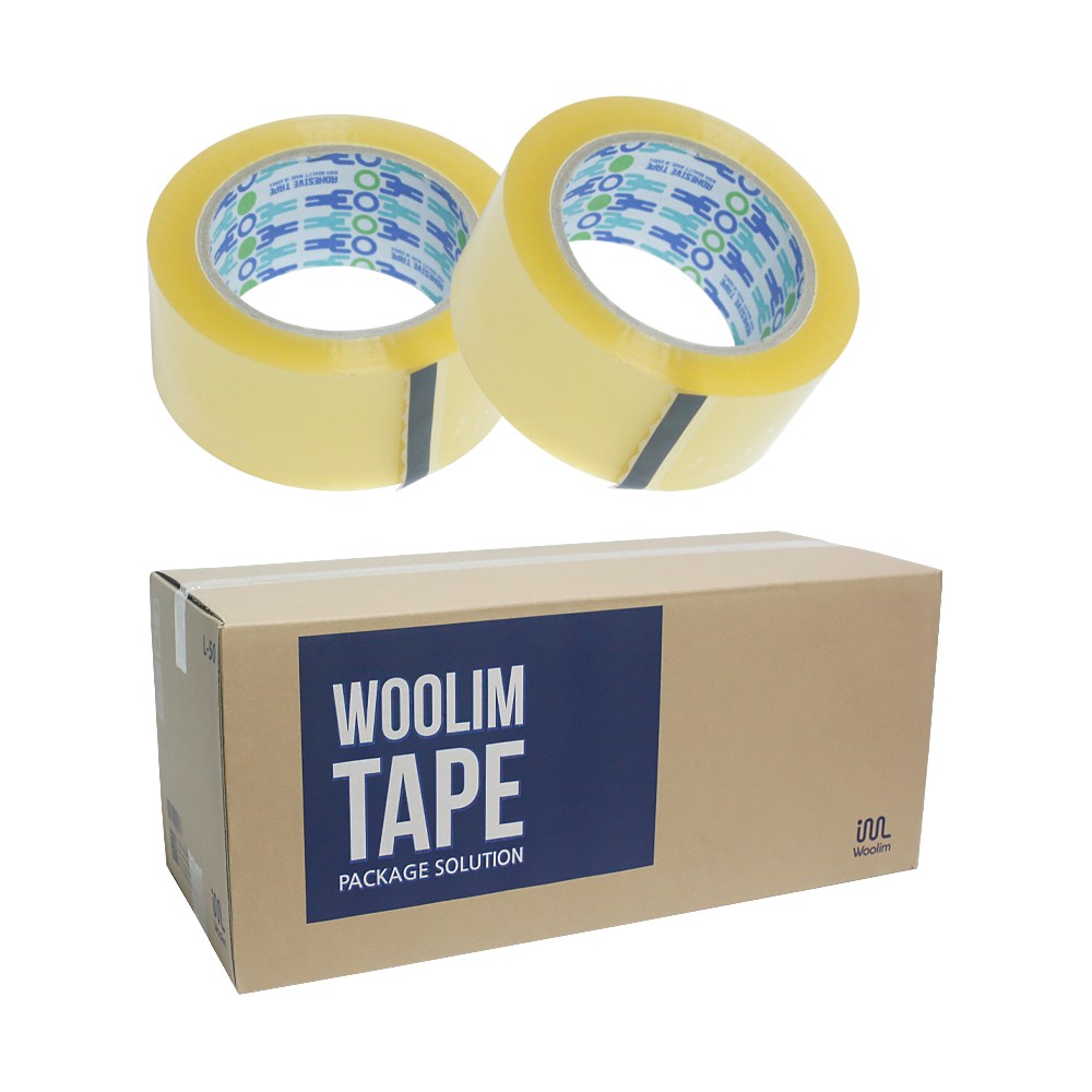 우림 OPP 투명 박스테이프 80M 경포장 박스포장 국산 택배상자 접착테이프 이사짐 선물 48mm 57mic 사무실 가정용 매장 사무용품 인체무해 친환경 아크릴본드 박스테잎 39,900원