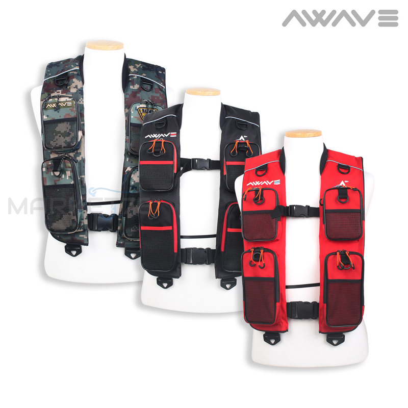 어웨이브 자동팽창식 구명조끼 4포켓 / 포웨이 방수 지퍼 포켓 라이프자켓 140,000원