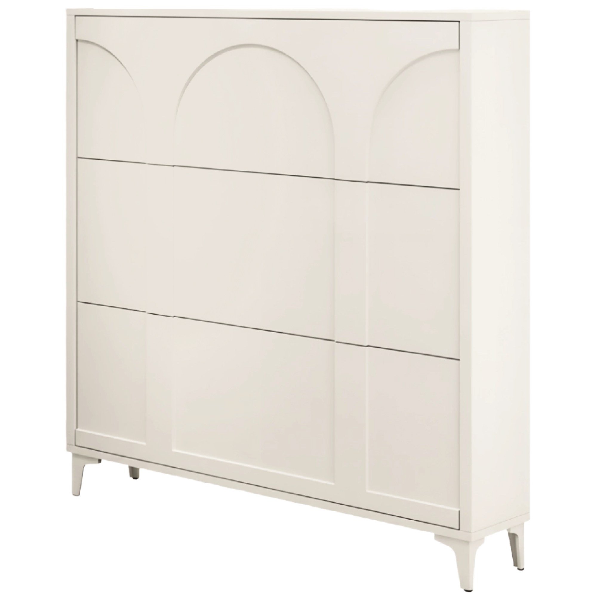 슬림 신발장 좁은 현관 아파트 신발 운동화 슬리퍼 정리함 수납장, 화이트 가로 100cm 세로 24cm, 1개 129,700원