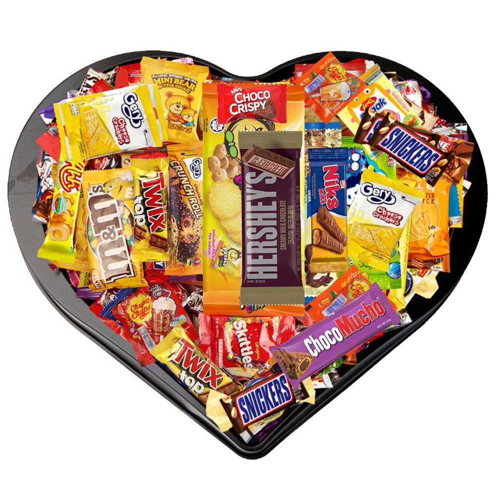 발렌타인데이 초콜릿 선물 가나슈 대형 블랙 하트초콜릿 과자 간식 초콜릿 선물 세트 38,950원