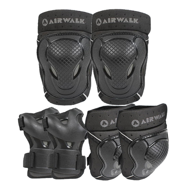 Airwalk 키네틱 성인 보호장비 자전거 전동킥보드 인라인 스케이트보드 손목 팔꿈치 무릎 보호대 세트, 1개 32,000원