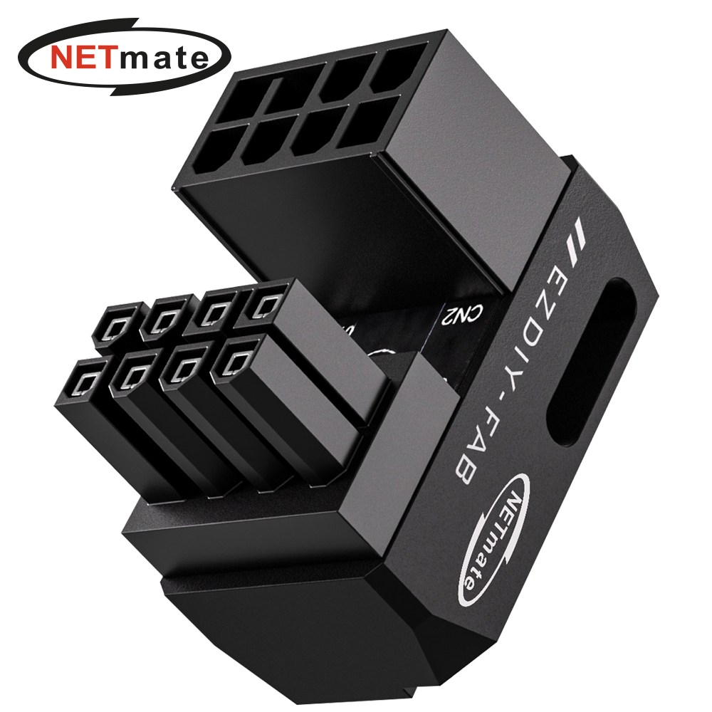 강원전자 넷메이트 PCI-E 8핀 변환 어댑터 (블랙/STD 180도/단품) (EZDIY-FAB) NM-DPI226 and9+4ADv 13,500원