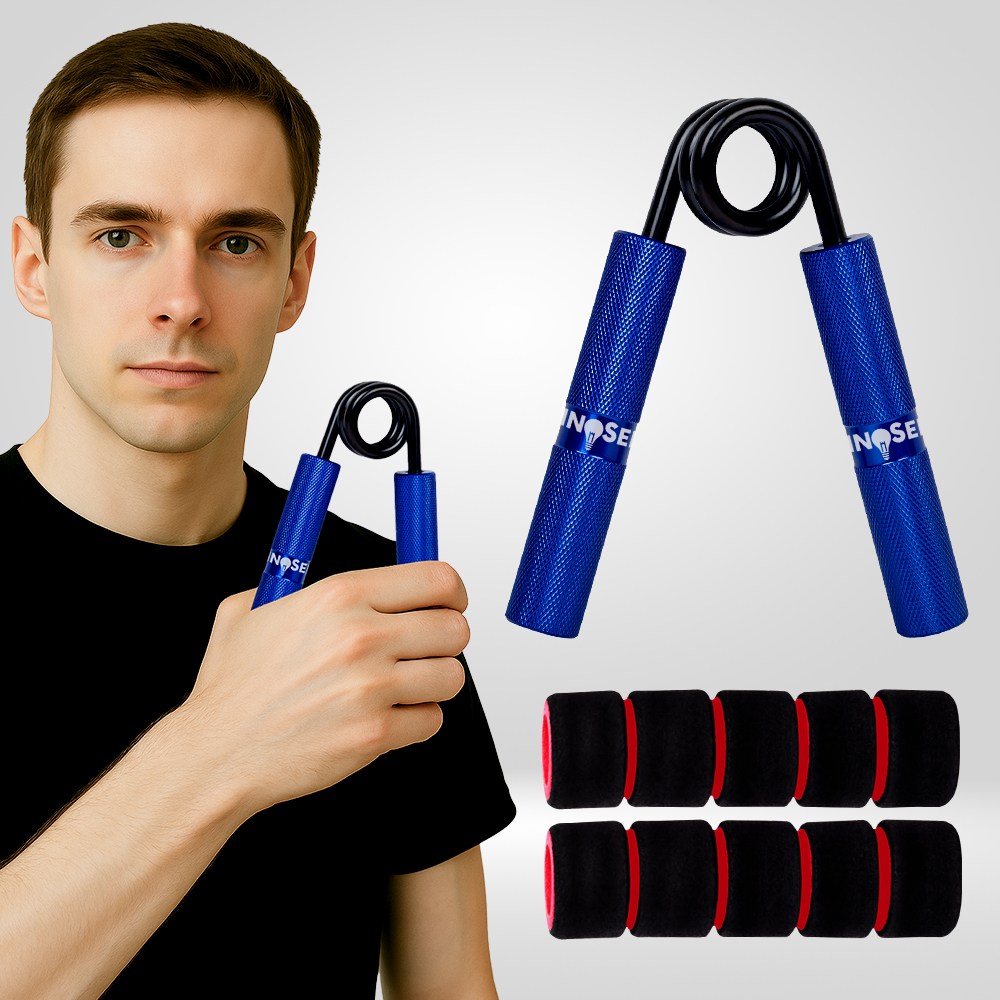 이노셀러 무소음 헤비그립 악력기 소방 경찰 악력기 전완근운동기구, 블루, 1개 9,000원